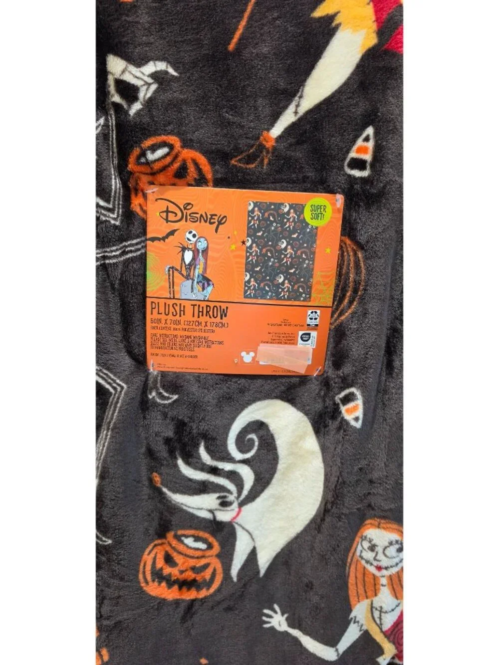 Jack Skellington and Sally Nightmare Before Christmas Halloween Throw Blanket
